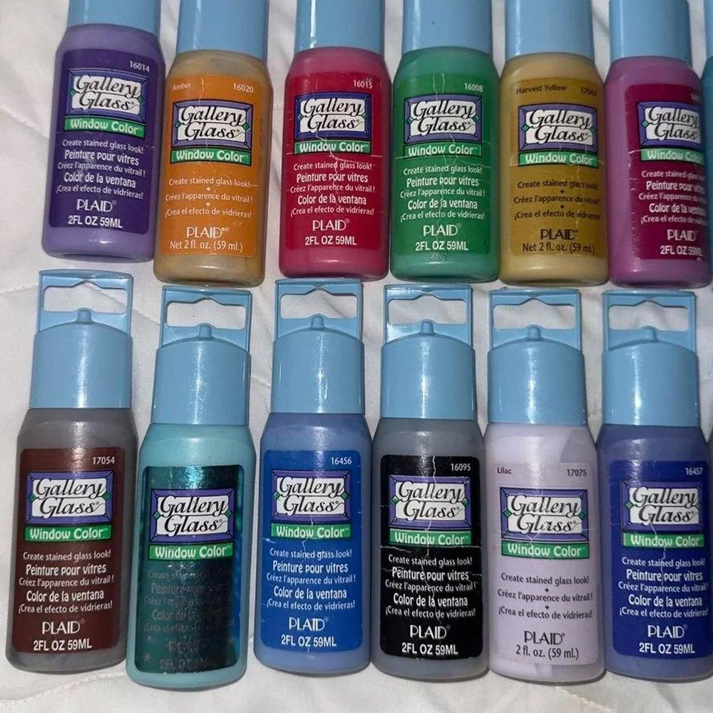 20 Bottles of Plaid Gallery Stained Glass Mirror Window Paint